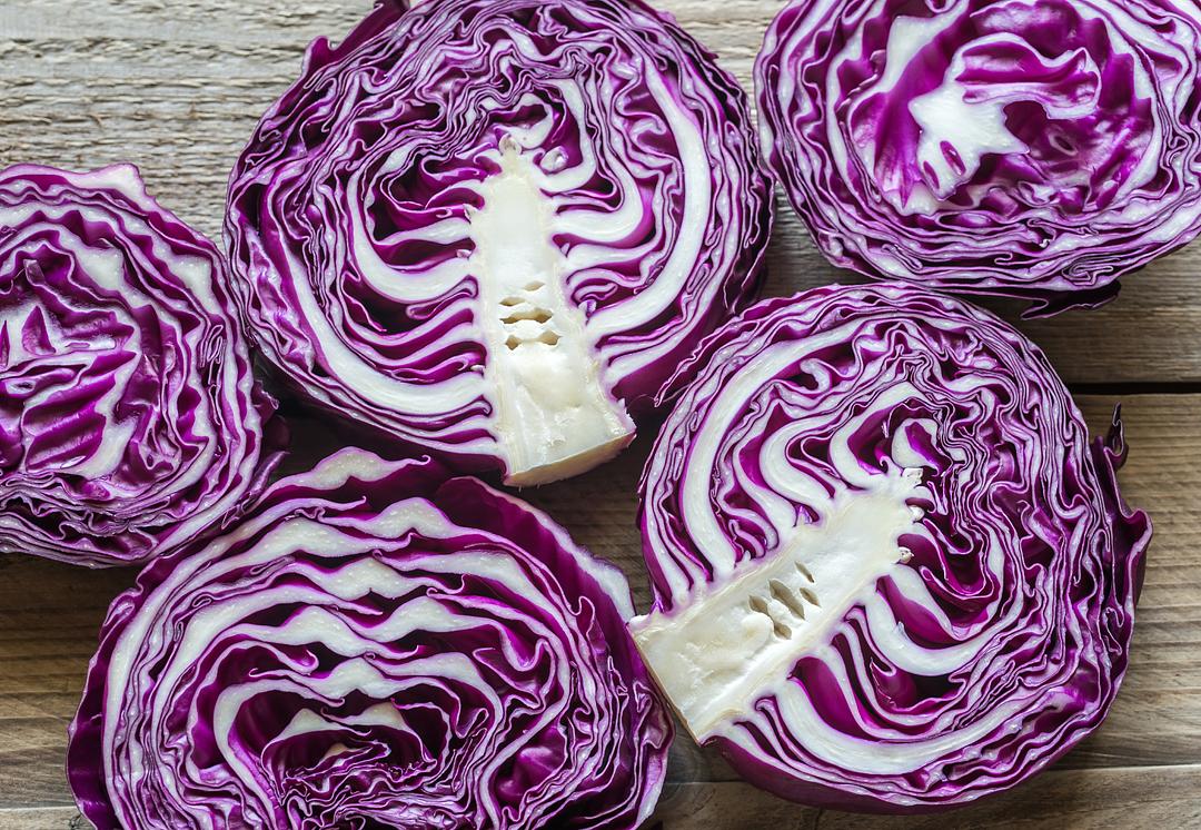 Fresh Organic Red Cabbages by RawJoy Farms