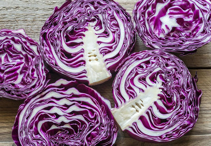 Fresh Organic Red Cabbages by RawJoy Farms