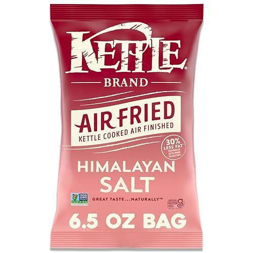 Kettle Brand Air Fried Himalayan Salt Kettle Chips, 6.5 Oz Bag (Case Pack of 12)