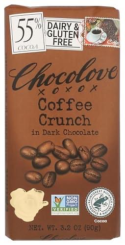 Chocolove - Dark Chocolate Bar Coffee Crunch - 3.2 oz pack of 12