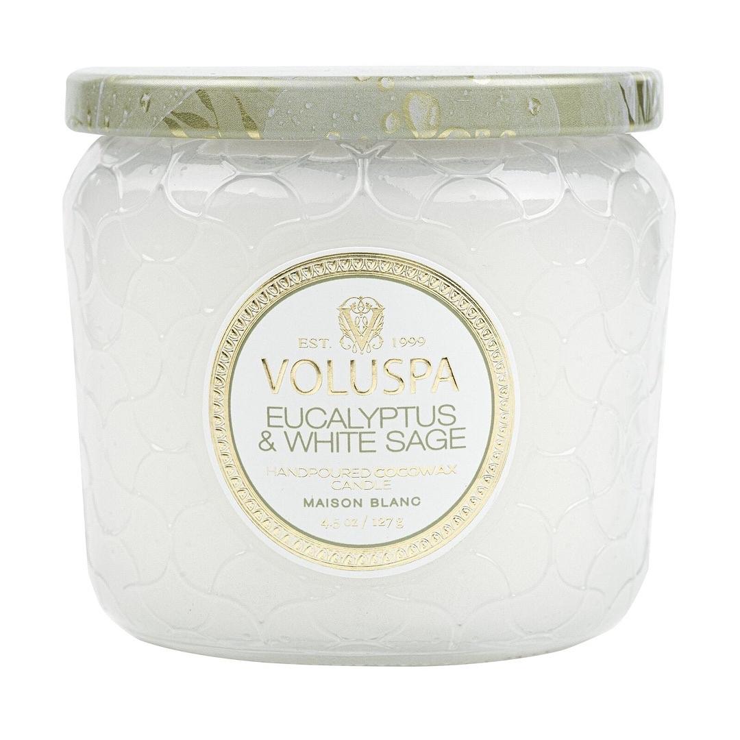 VOLUSPA EUCALYPTUS & WHITE SAGE PETITE JAR CANDLE 4.5 OZ