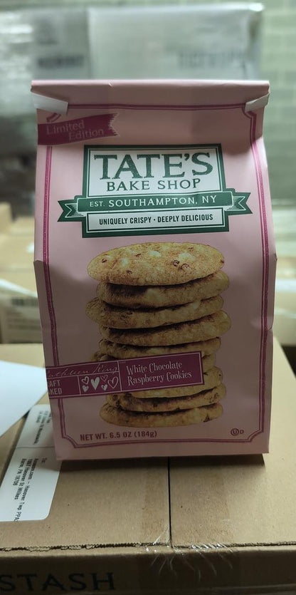 Tate's Bake Shop White Chocolate Raspberry Cookies 6.5 oz bag each