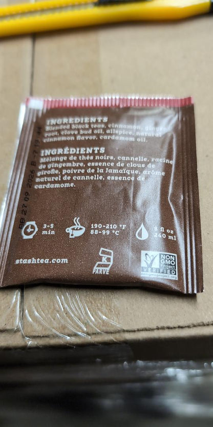 Stash Double Spice Chai Tea Bags (Case Pack of 100)