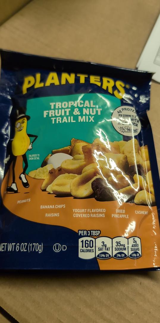 Planters Tropical Fruit and Nut Trail Mix 6 oz Bag (Case Pack of 12)