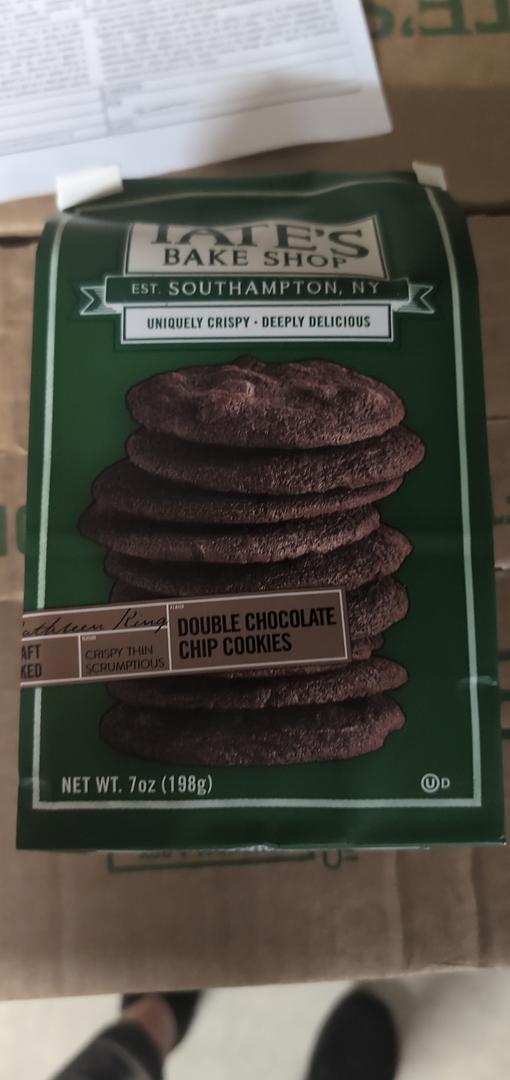 Tates Double Chocolate Chip Cookies 7 oz Bags (Case Pack of 12)