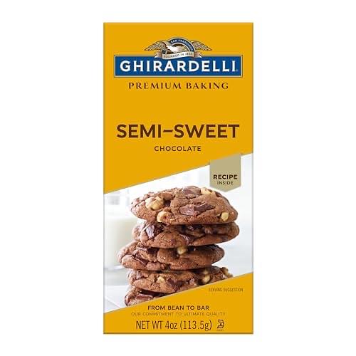 GHIRARDELLI Premium Semi-Sweet Chocolate Baking Bar, 4 OZ Bar