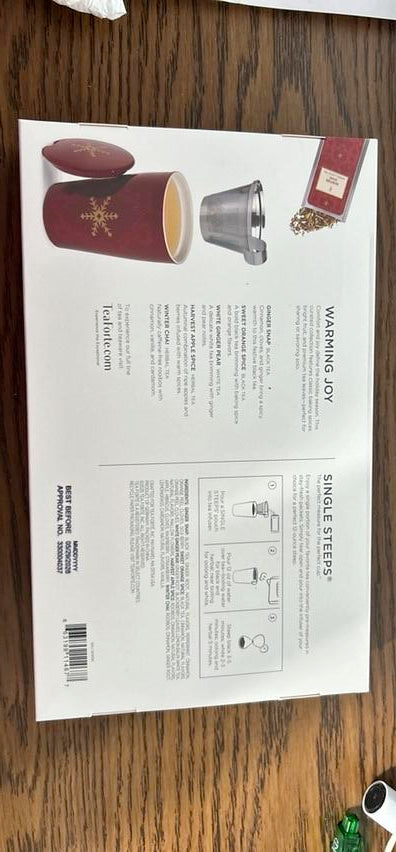 Tea Forte 2025 Limited Edition Warming Joy Single Steeps 15 Loose Tea Pouches