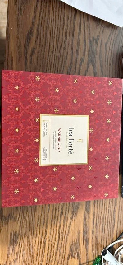 Tea Forte 2025 Limited Edition Warming Joy Tea Chest 40 Pyramid Infusers