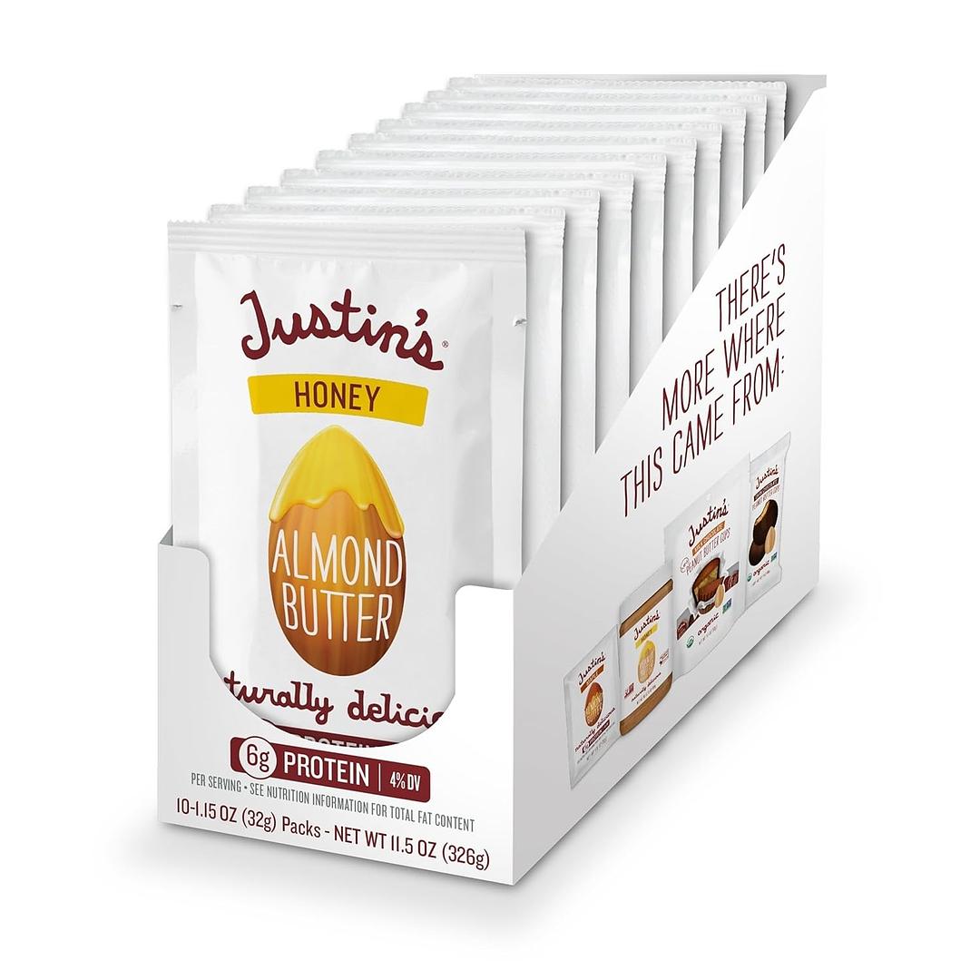 Justin's Classic Almond Butter Squeeze Packs 1.15oz packs (Case pack of 6)