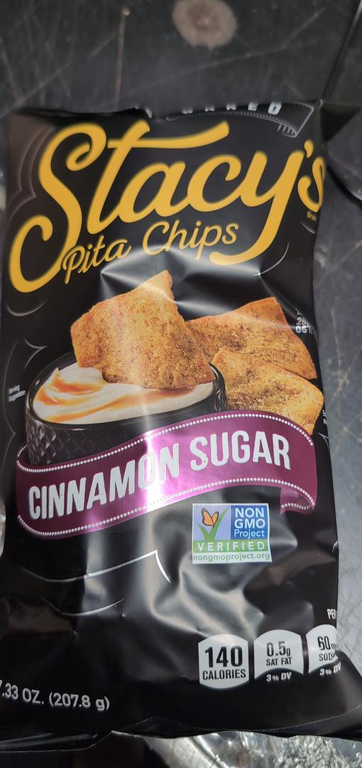 Stacy's Cinnamon Sugar Pita Chips 7.33 oz Bag (Case pack of 12)
