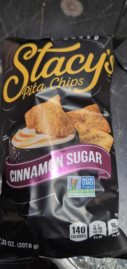 Stacy's Cinnamon Sugar Pita Chips 7.33 oz Bag (Case pack of 12)