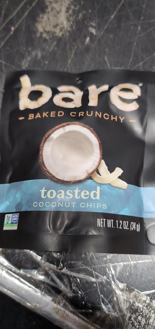 Bare Toasted Coconut Chips 1.2 oz Bag (Case pack of 12)