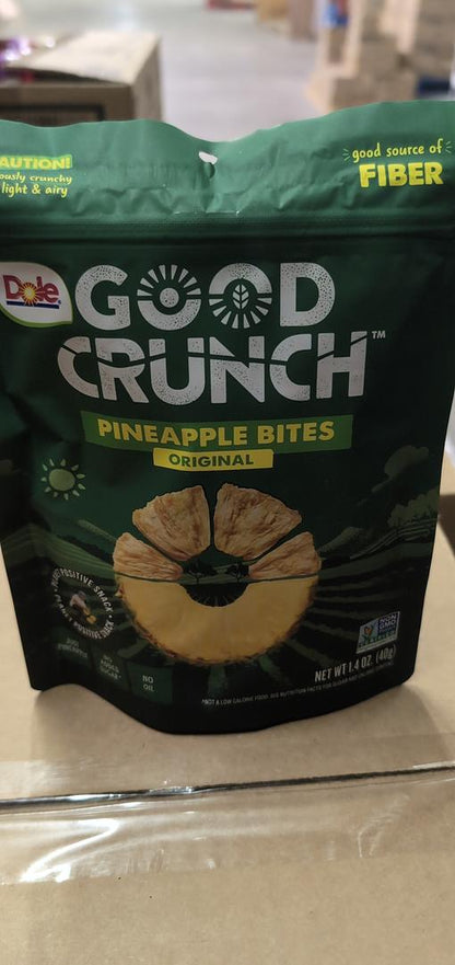 Dole Good Crunch Pineapple Bites Original 1.4 oz ( Pack of 6)