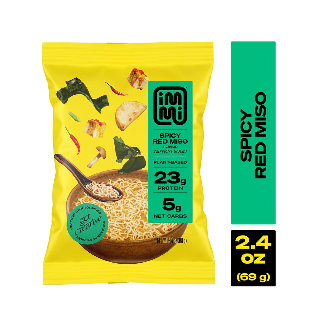 Immi Spicy Red Miso Flavor Ramen Soup 2.4 oz - 48 Pack