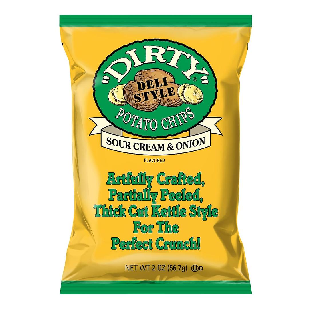 Dirty Kettle Chips, Sour Cream & Onion, 2 Ounce (Pack of 25)