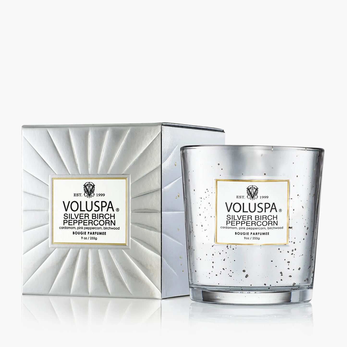 Voluspa Vermeil Silver Birch Peppercorn 9 oz Classic Candle
