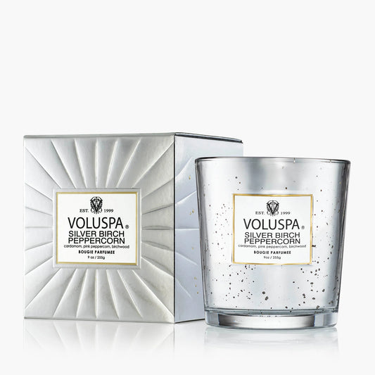 Voluspa Vermeil Silver Birch Peppercorn 9 oz Classic Candle
