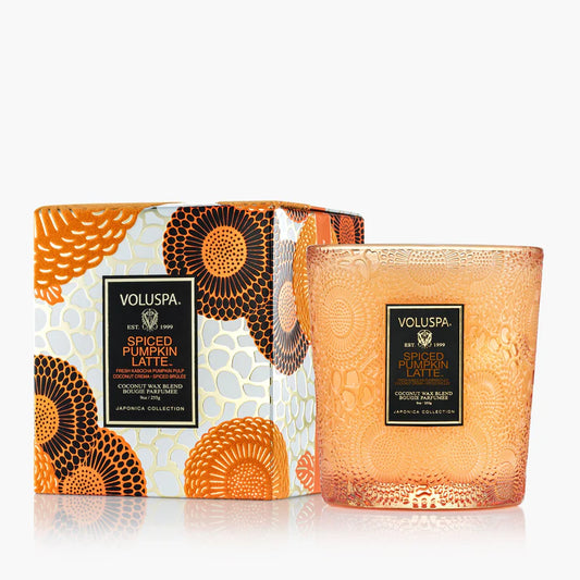 Voluspa Pumpkin Spice Latte Candle, 9 oz, Coconut Wax Blend, Scented Candles for Home, 60 Hour Burn Time, Classic Candle Jars