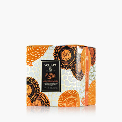 Voluspa Pumpkin Spice Latte Candle, 9 oz, Coconut Wax Blend, Scented Candles for Home, 60 Hour Burn Time, Classic Candle Jars