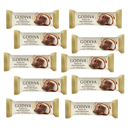 Godiva Masterpieces Milk Chocolate Caramel Bar 1.1 oz bars (Case Pack of 12)