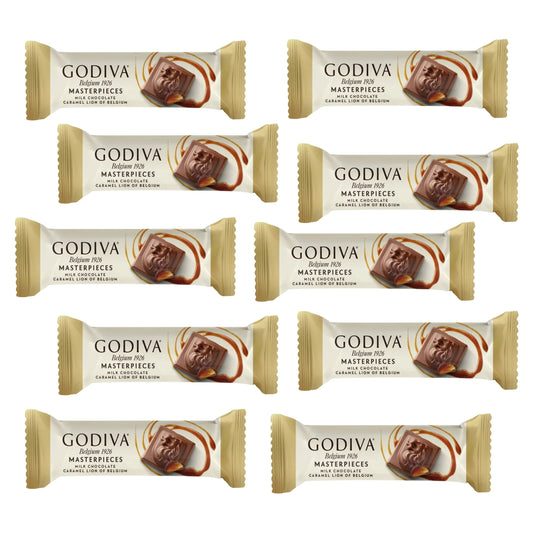 Godiva Masterpieces Milk Chocolate Caramel Bar 1.1 oz bars (Case Pack of 12)