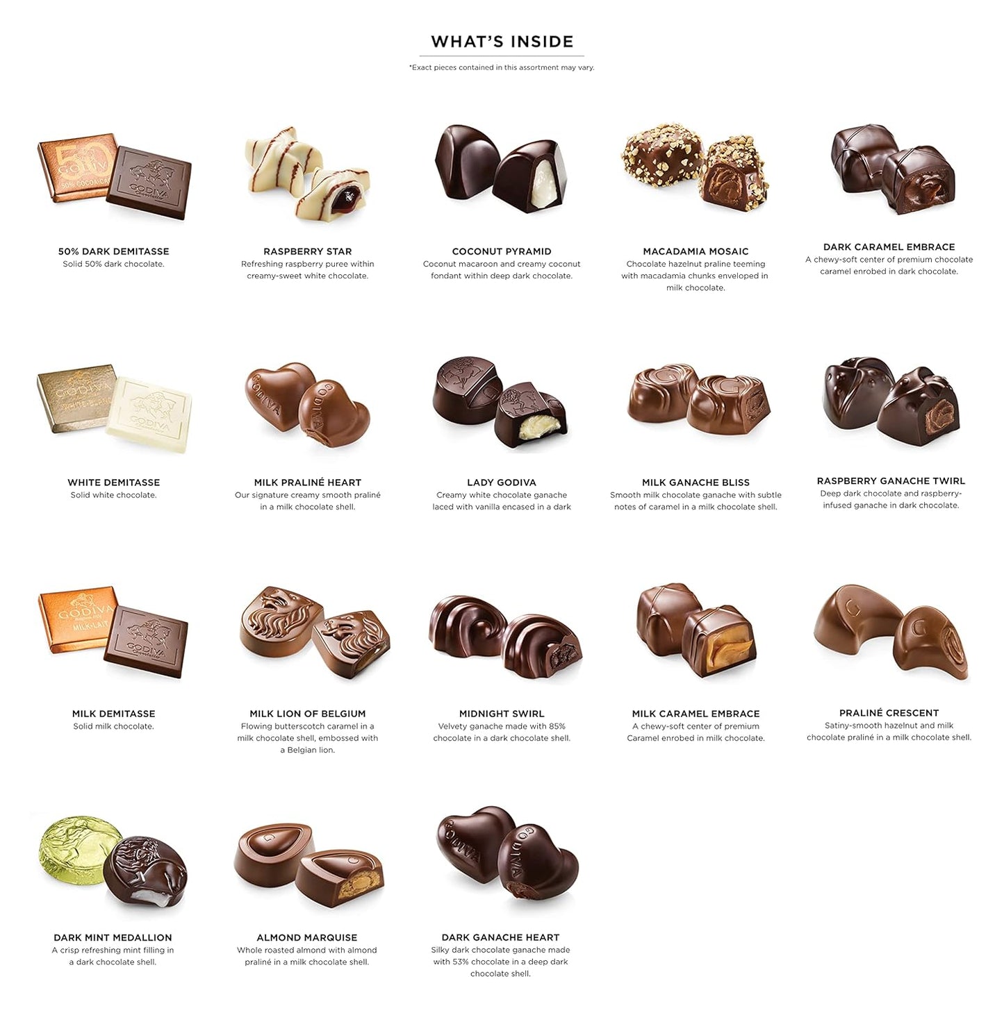 Assorted Chocolate Gold Gift Box, Gold Ribbon, 18 pc.