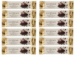 Godiva Masterpieces Dark Chocolate Ganache Hearts 1 oz bar( Case Pack of 12)