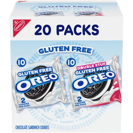 Nabisco Oreo Gluten Free Double Stuff Choc Cookies 18 oz 20 ct (4 pack)