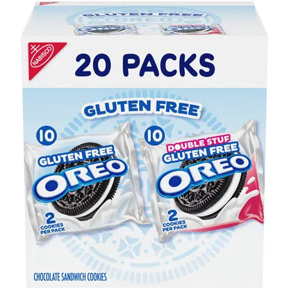 Nabisco Oreo Gluten Free Double Stuff Choc Cookies 18 oz 20 ct (4 pack)