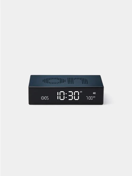 Lexon Flip + Travel LCD Alarm Clock Navy Blue
