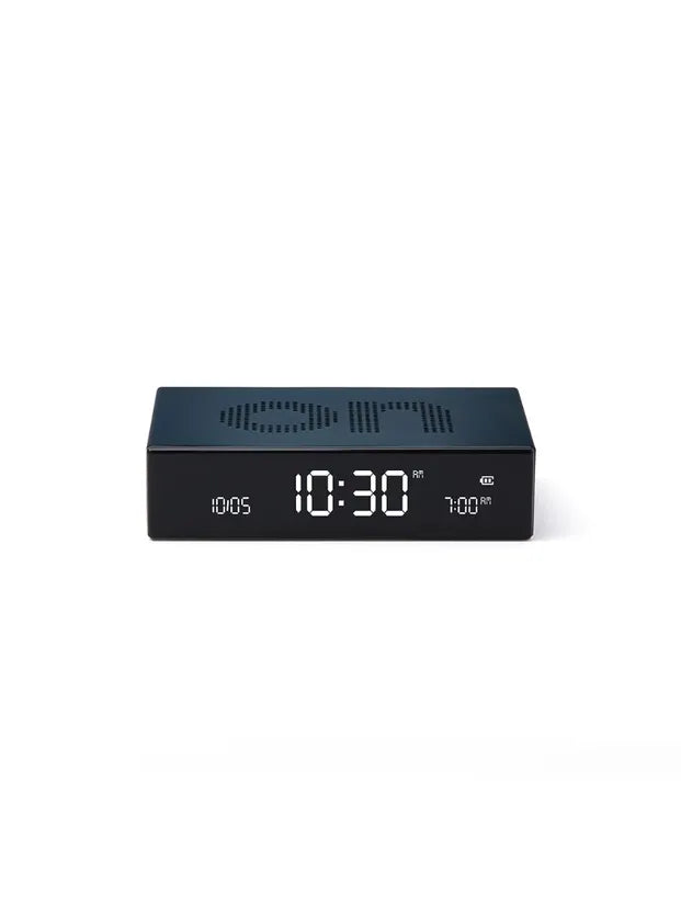 Lexon Flip + Travel LCD Alarm Clock Navy Blue