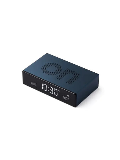 Lexon Flip + Travel LCD Alarm Clock Navy Blue