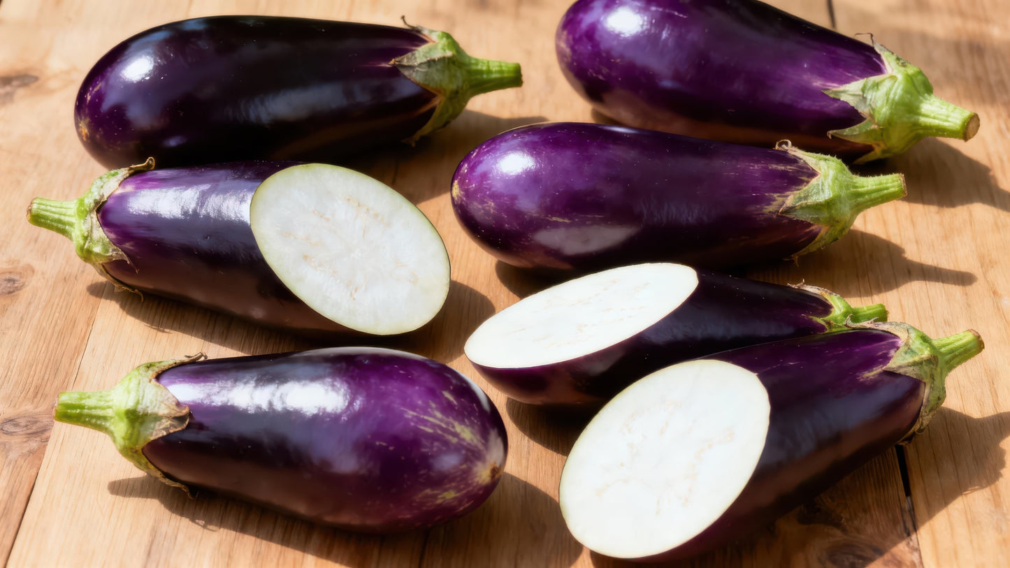 Fresh Organic Holland Eggplant by RawJoy 5 lbs