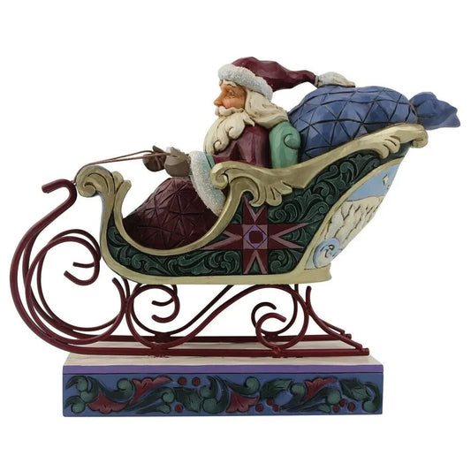 Jim Shore 'Ready For A Journey...' Santa in Sleigh Worldwide Event 6008765