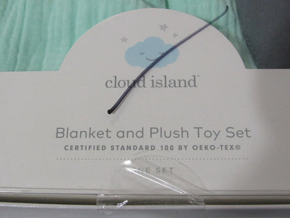 Cloud Island -Gauze Baby Blanket & Plush Panda -Joyful Mint New In Box Set