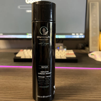 Paul Mitchell Awapuhi Wild Ginger Repair Keratin Cream Rinse Detangle Lather Shampoo 8.5 fl oz