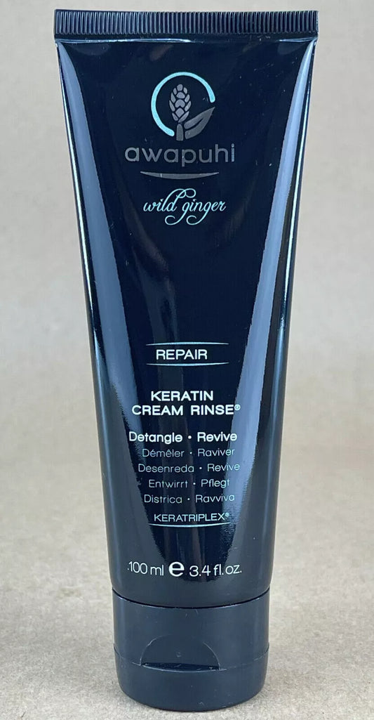 Paul Mitchell Awapuhi Wild Ginger Keratin Cream Rinse - Detangle, Revive, 3.4 oz